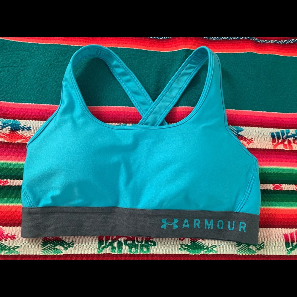 UA MID CROSS BACK SPORTS BRA
